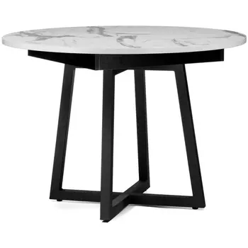 Деревянный стол Woodville Регна черный / белый 504217