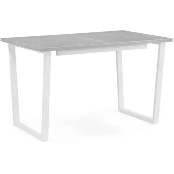 Стол раскладной Woodville Лота Лофт 120 25 мм бетон / белый матовый 489648