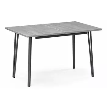 Стол раскладной Woodville Денвер Лофт 120 25 мм бетон / черный матовый 506944