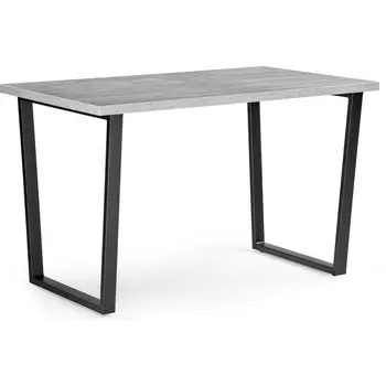 Стол Notta Лота Лофт 140 25 мм черный матовый / бетон 489613