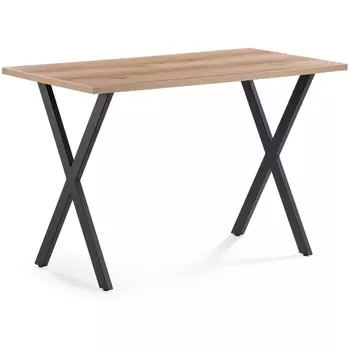 Стол деревянный мм дуб делано светлый / черный матовый Woodville Алеста 510908