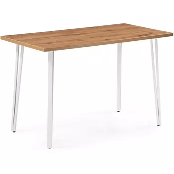 Стол Woodville Денвер Лофт 120 25 мм дуб вотан / белый матовый 506943