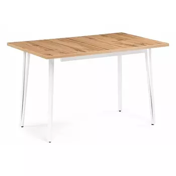 Стол раскладной Woodville Денвер Лофт 120 25 мм дуб вотан / белый матовый 506948