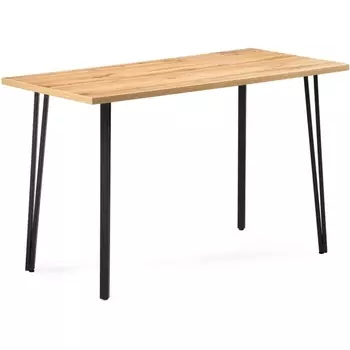 Стол деревянный мм дуб вотан / черный матовый Woodville Денвер 506942