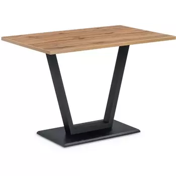 Стол на тумбе Woodville Мичиган Лофт 110х70 25 мм дуб вотан / черный матовый 515300