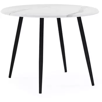 Деревянный стол Notta Абилин 100 мрамор белый / черный матовый 517038