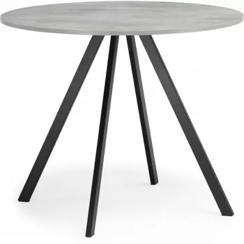 Стол деревянный Woodville Баргел 90х90х75 бетон / черный арт.611365