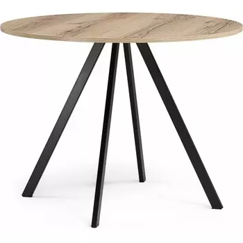 Стол деревянный Woodville Баргел 90х90х75 дуб делано / черный арт.611363