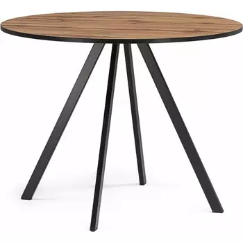 Стол деревянный Woodville Баргел 90х90х75 дуб вотан / черный арт.611362