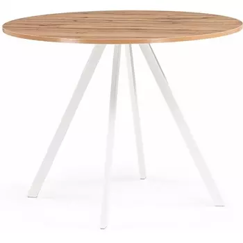 Стол деревянный Woodville Баргел 90х90х75 дуб вотан / белый арт.611366