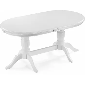 Стол деревянный Woodville Эвклаз овальный белый арт.615242