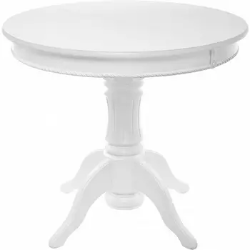 Стол деревянный Woodville Павия круглый белый арт.615198