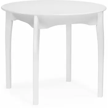 Стол деревянный Woodville Распи круглый 90(120)х90х76 белый арт.615269