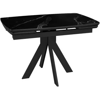 Стол DikLine DKU120 Керамика Черный мрамор/подстолье черное/опоры черные (2 уп.) арт.00-00074486 Dikline