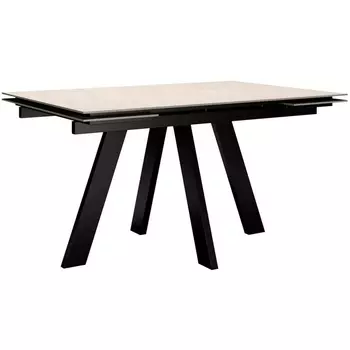 Стол DikLine DM140 Хромикс белый/опоры черные арт.00-00072818 Dikline