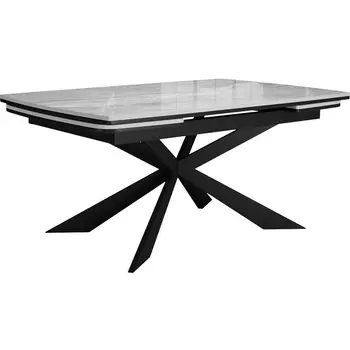 Стол DikLine KM160 мрамор С31 (керамика серая глянец)/опоры черные 00-00068380 Dikline