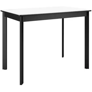 Стол DikLine LK90 Керамика Mono white (белый матовый) /подстолье черное/опоры черные арт.00-00075472 Dikline