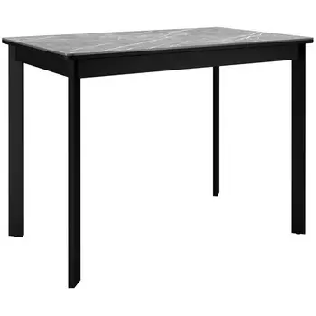 Стол DikLine LK90 Керамика Серый мрамор/подстолье черное/опоры черные арт.00-00074435 Dikline