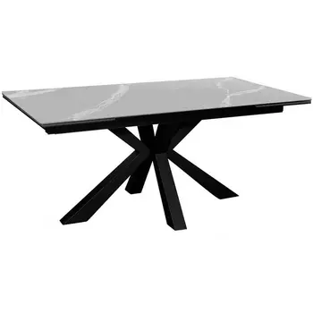 Стол DikLine SFE140 Керамика Серый мрамор/подстолье черное/опоры черные (2 уп.) арт.00-00072894 Dikline