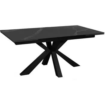 Стол DikLine SFE160 Керамика Черный мрамор/подстолье черное/опоры черные (2 уп.) 00-00069622 Dikline