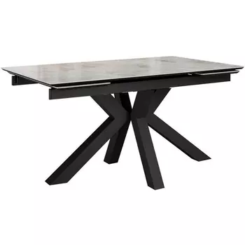 Стол DikLine SFE160 Керамика Italian Grey (глянец серый)/подстолье черное/опоры черные (2 уп.) арт.00-00074489 Dikline