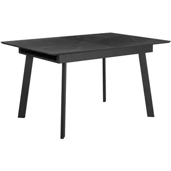 Стол DikLine SFH125 стекло Оптивайт Черный мрамор/подстолье черное 00-00069527 Dikline
