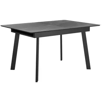 Стол DikLine SKH125 Керамика Серый мрамор/подстолье черное/опоры черные (2 уп.) 00-00070350 Dikline