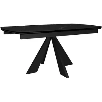 Стол DikLine SKU140 Керамика Черный мрамор,подстолье черное,опоры черные Dikline