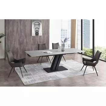 Стол серая керамика/черный, шт ESF DT9115CL(160)