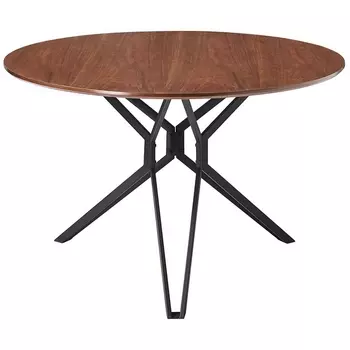 Стол DT-62 орех/черный (d120) ESF DT-62walnut/black(d120)