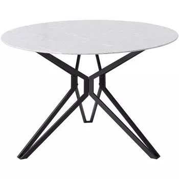 Стол DT-63 мрамор/черный (d110) ESF DT-63marble/black(d110)