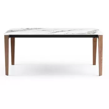 Стол ESF DT8843CW (180) белый мрамор керамика/Керамика,Металл,Дерево