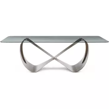 Стол ESF DT9305FGI (240) прозрачный /бронзовый/Стекло,Металл