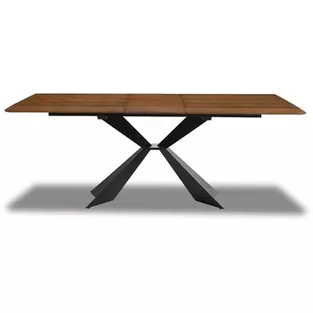 Стол ESF T1712A (180) орех (WK-07)/черный (PC-02)