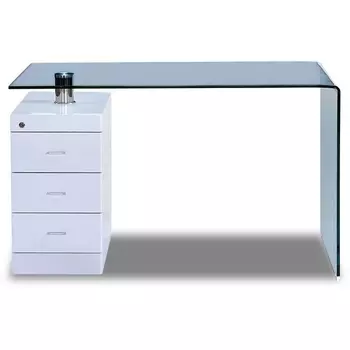 Стол F-306-650 прозрачный/белый ESF F-306-650-white
