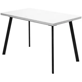 Стол ФИН 120 Белый, стекло/ Черный каркас М-City M-City