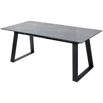 Стол Франк 180 МОНБЛАН, стекло / ЧЕРНЫЙ (M-City)