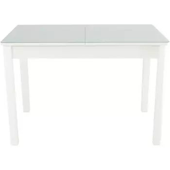 Стол Гамбург 1, Белый/Стекло серое, 100393 Аврора