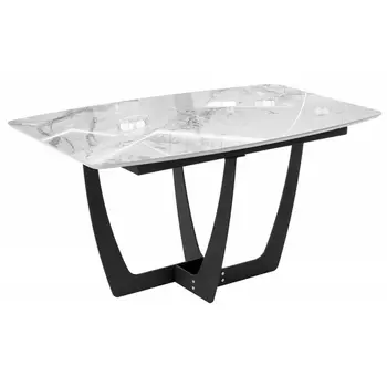 Стол Woodville Миссандея белый мрамор / графит 462085