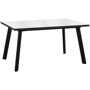 Стол HBS140 стекло белое/ опоры черные Dikline 00-00062744