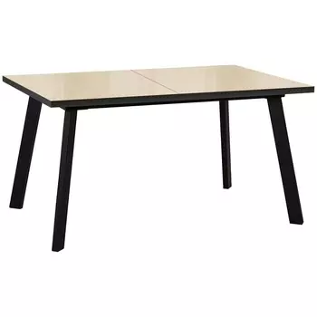 Стол HBS140 стекло крем/ опоры черные Dikline 00-00062745