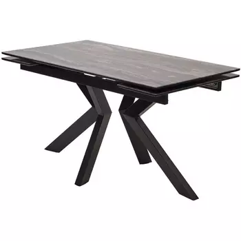 Стол Кентукки 3 140 ЯШМА, стекло / ЧЕРНЫЙ, М-City M-City