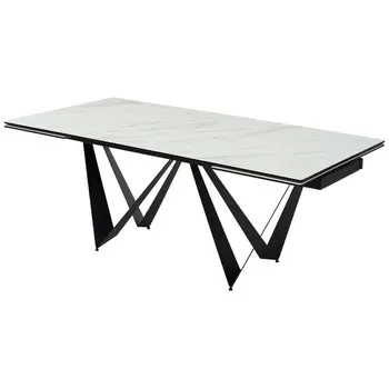 Стол KL-99 Белый мрамор матовый, итальянская / черный каркас M-City Rieti DECDF164TKL99BLK200