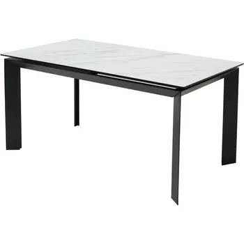 Стол KL-99 Белый мрамор матовый, итальянская / черный каркас M-City Cremona DECDF501TKL99BLK160
