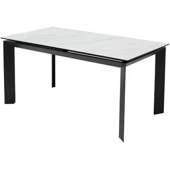 Стол KL-99 Белый мрамор матовый, итальянская / черный каркас M-City Cremona DECDF501TKL99BLK180