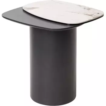 Стол кофейный ARVID PANDORA керамика на стекле/ окрашенный МДФ / темно-серый МДФ каркас ®DISAUR (арт.626M05806) M-City