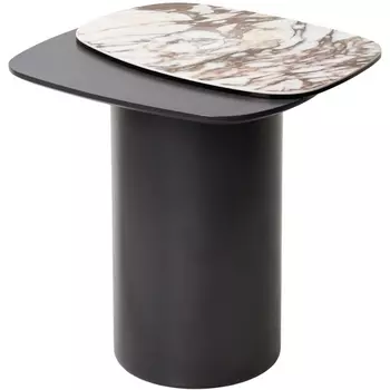 Стол кофейный ARVID TL-312 испанская керамика на стекле/ МДФ окраш. / темно-серый МДФ каркас ®DISAUR (арт.626M05807) M-City