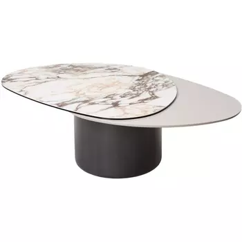 Стол кофейный NIKLAS TL-312 испанская керамика, стекло / МДФ окраш. /темно-серый МДФ каркас ®DISAUR (арт.626M05805) M-City