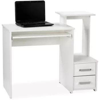 Стол компьютерный Woodville Джаз-24 правый белый 328700