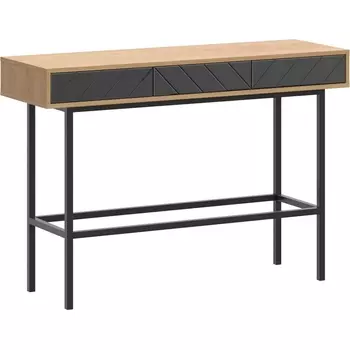 Стол консольный Boho ОГОГО (арт.769643), (Стекло,ЛДСП,Металл/Дуб Корбридж,Черный) ОГОГО Обстановочка!